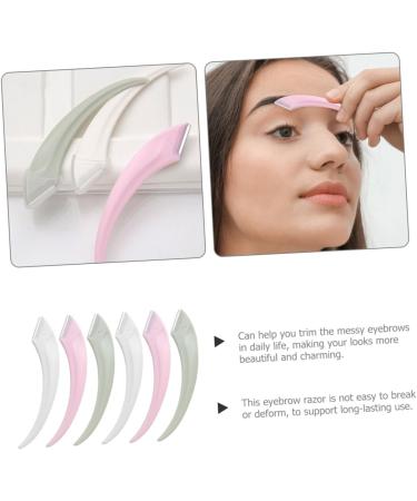 Frcolor 6Pcs Meniscus Hair Edge Brush & Facial Razor Set | Anti-Scratch Eyebrow Trimmer for Women | Stainless Steel Dermaplaning Tool | Miss Cosmetics - Buy Online on GoSupps.com