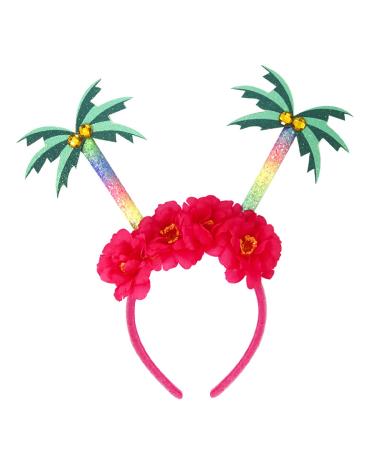 HOXIEYA Summer Headband Palm Tree Hair Band Cute Palm Summer Hair Hoop Design Hair Accessories Hawaii Beach Party Hair Headdress Decoration - palm
