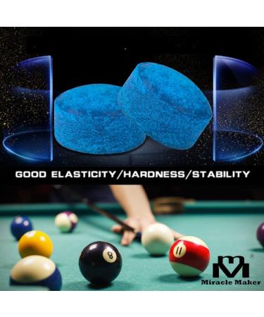 Miracle Maker 20pcs Pool Cue Tips with Sharpener - 13mm Blue Replacement Tips - Billiards Accessory Kit - Clear Storage Box - Buy Online on GoSupps.com