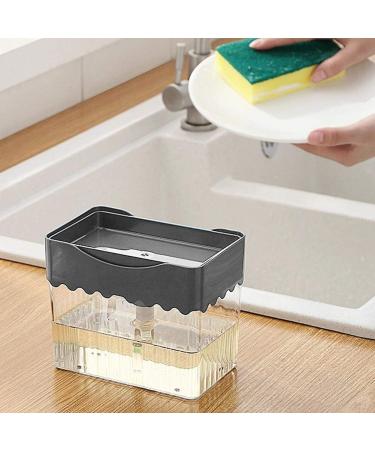 QANYEGN Kitchen Automatic Detergent Dispenser Detergent Dispenser with Sponge Press Soap Box for Kitchen Bathroom Accessory - Buy Online on GoSupps.com