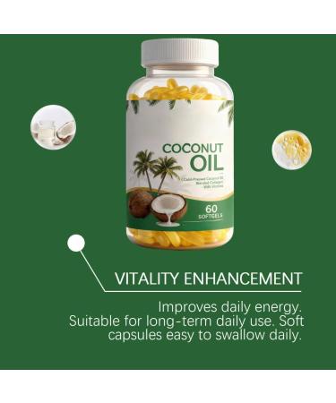 Coconut Oil Blended with Collagen and Vitamins for Energy and Skin Support NonGMO Gluten Free 60 Count 2PCS - Buy Online on GoSupps.com
