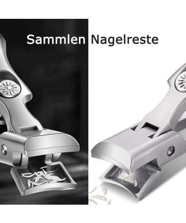 UltraSharp Stainless Steel Nail Clippers - Portable Fingernail Grooming with Collecting Container & Leather Case - Buy Online on GoSupps.com