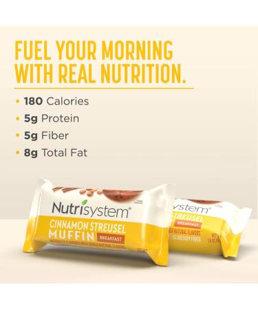 Nutrisystem Cinnamon Streusel Breakfast Muffins 16ct - Delicious Pastries for a Strong Start to Your Day - Buy Online on GoSupps.com