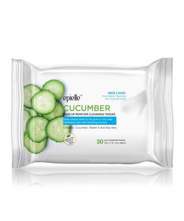 Epielle Make-Up Remover Cloths 30ct 6 Pack - Cleanse Dirt, Oil, Makeup & Mascara. Watermelon, Cucumber, Vitamin C - Beauty Gifts - Buy Online on GoSupps.com