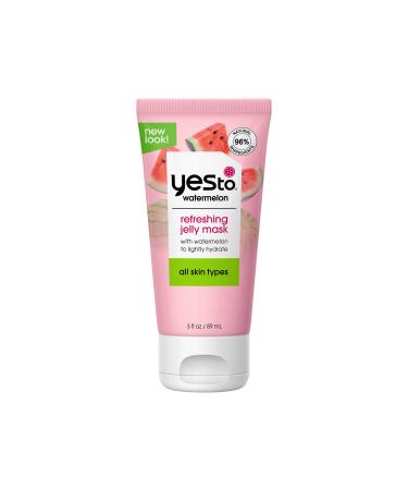 Yes To Watermelon Refreshing Jelly Mask  Quenching Lightweight Gel Mask That Helps Soften & Lightly Hydrate Skin  With Antioxidants  Lycopene & Vitamin C  Natural  Vegan & Cruelty Free  3 Fl Oz All Skin Types - Buy Online on GoSupps.com