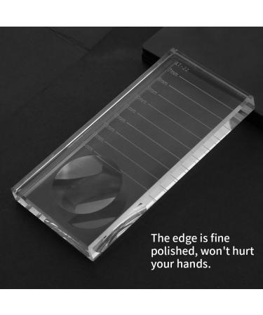 2 in 1 Eyelash Extension Glass Palette & Lash Holder Tray | Premium Lash Tile Holder with Black Scale (7-15mm) | Essential Eyelash Extension Tools for Makeup - Buy Online on GoSupps.com