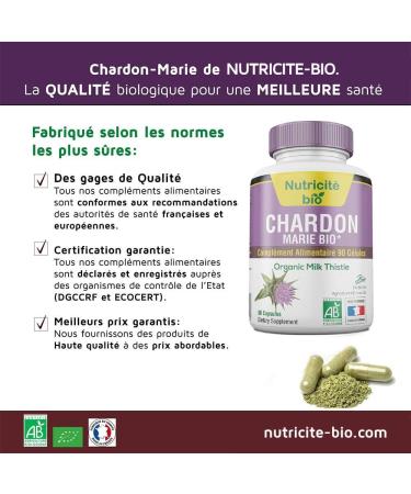 Organic Milk Thistle 90 Capsules Special Digestion Facilitates Intestinal Transit Effective in a Few Days Milk Thistle 200mg to Relieve Liver and Digestion - Buy Online on GoSupps.com