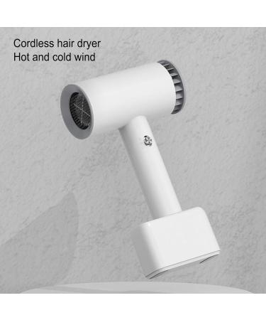 Cordless Hair Dryer Professional Blow Hair Dryer Rechargeable Smart Thermostatic Portable Blow Dryer with Digital Display for Travel Home Student Dormitory - Buy Online on GoSupps.com