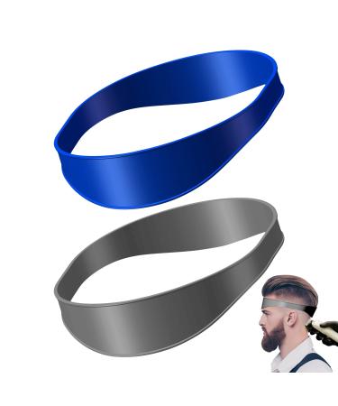 Headband for cutting silicone haircuts to make households yourself shaving and holding a clean (blue + gray)