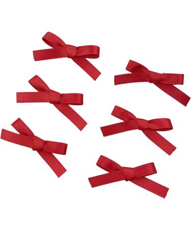 Muloo 6pieces Mini Bowknot Shape Hairpins Hot Girls Ribbon Bowknot Hair Clip Makeup Hair Clip for Woman Ponytail Hair Clip Beige - Buy Online on GoSupps.com