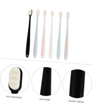 FRCOLOR 6pcs Toothbrush Set - Kids & Adults Flossers Micro Brushes for Teeth Cleaning Travel-Friendly Wavy Design - Buy Online on GoSupps.com