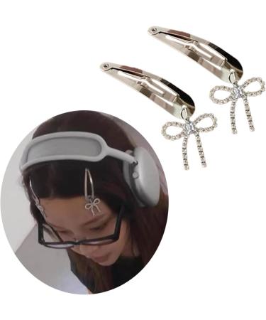 XANHOY Elegant Silver Bowknot Hair Clip Charm Distinctive Hair Clip with Unique Zircon Bowknot for Fashion forward Individuals - Buy Online on GoSupps.com