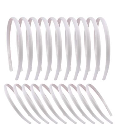 Candygirl 20 pieces satin frontal ligaments 1 cm frontal ligaments white satin frontal ligaments girl satin headbands diy satinring straps for children girls diy frontal ligaments (white) - Buy Online on GoSupps.com