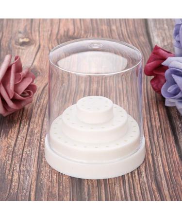 48 Holes Nail Art Plastic Nail Drill Stand Holder Convenient and Well-Organized for Grinding Carving Tools Salon Display Option (White) - Buy Online on GoSupps.com