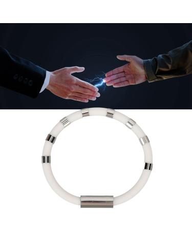Penrux Anti-Static Bracelet - Adjustable Silicone 8 Loops for Men & Women | Remove Static - White - Buy Online on GoSupps.com