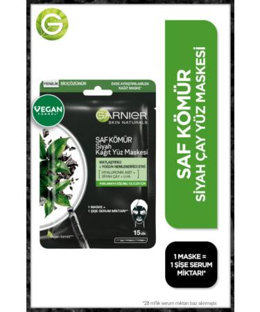 Garnier Skin Naturals PURE CHARCOAL Black Tissue Mask
