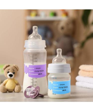 NASHARIA Reusable Baby Bottle Labels for Daycare - 20PCS Silicone Labels with Marker Pens - Waterproof & Colorful - Buy Online on GoSupps.com