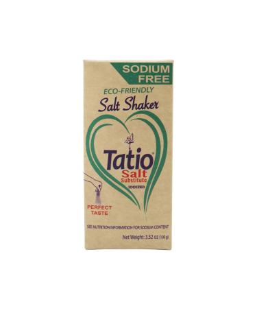 Tatio Salt 100% Natural, Sodium Free, Salt Substitute. Eco-Friendly Salt Shaker: 3.52 OZ -100gr