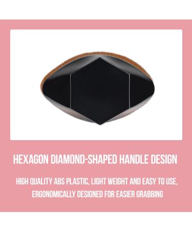 Premium Kabuki Hexagon Foundation Makeup Brush for Liquid, Cream, and Powder Blush - Black | With Storage Case - Buy Online on GoSupps.com