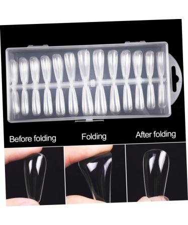 1 Set Transparent Nail False Nails Artificial Fingernails Coffin Nails Tips Press on Nails Fake Art Nails False Nails Tips Coffin Natural False Nails Tips French Nail Tips Manicure - Buy Online on GoSupps.com