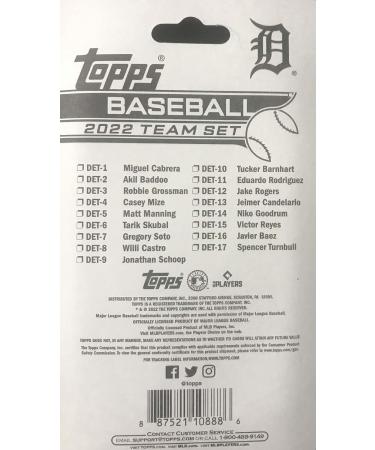 Detroit Tigers 2 Team Set Gift Lot - 2022 Factory Sealed & 2016 Regular Issue with Miguel Cabrera & Justin Verlander - Buy Online on GoSupps.com