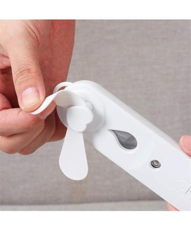 Portable 2 in 1 Mini Fan Humidifier USB Rechargeable Handheld Fan Water Spray Mist Fan Face Steamer Air Conditioner for Outdoor (Color : Pink) yubin1993 (Color : White) - Buy Online on GoSupps.com