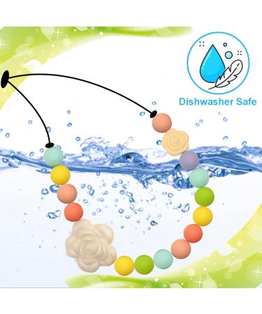 BPA-Free Silicone Teething Necklace for Mom and Baby - Chewable Teether for Breastfeeding - Dishwasher Safe - Buy Online on GoSupps.com