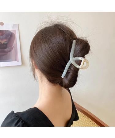 4 Pcs Big Hair Claw Clips for Long Thick Hair Nonslip Jelly Hair Clips Large Jaw Clips for Women Girls Hair Accessories - Buy Online on GoSupps.com
