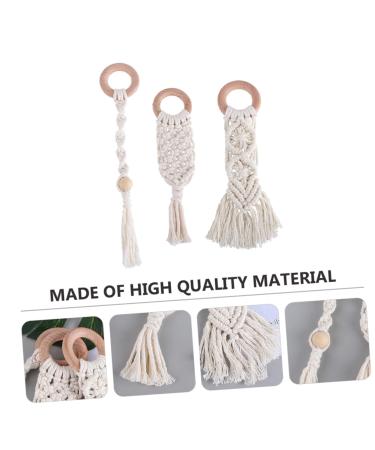 Buy Abaodam 3 Pcs Bitter Cotton Dental Care Toys for Toddlers | Handmade Molar Sticks & Bite Sticks for Babies | International Shipping - Buy Online on GoSupps.com