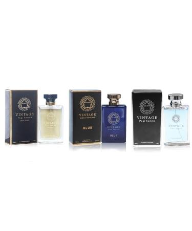 META-BOSEM Vintage Pour Homme Men's Cologne Collection (Blue+Pour Homme+Oud Noir) Eau de Parfum Natural Spray - Woody Fresh Scents - Holiday Gift Set (Pack of 3) Each 3.4 Fl Oz Total 10.20 Fl Oz - Buy Online on GoSupps.com