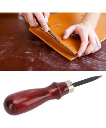 Cuque Beveled Edge Ergonomic Leather Knife - Premium Steel with Wooden Handle for High Sharpness in Leather Processing - Buy Online on GoSupps.com