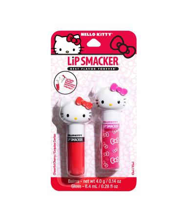 Lip Smacker Lippy Pals Swirls Sanrio Hello Kitty Flavored Moisturizing & Smoothing Soft Shine Lip Balm Hydrating & Protecting Fun Tasty Glossy Finish Cruelty-Free & Vegan - Cheerful Cherry Kiwi Cheerful Cherry Kiwi 0.
