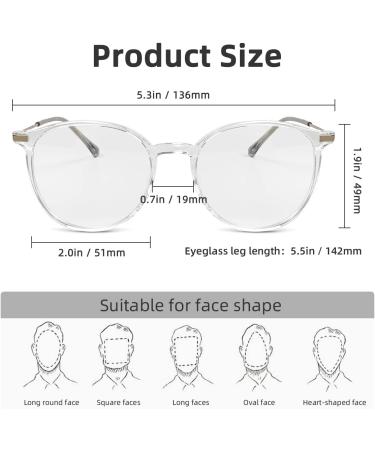 UpaClaire Anti Blue Light Glasses for Women - Transparent Frame White & Opulent Garden Design | Stylish Eye Protection International Shipping - Buy Online on GoSupps.com