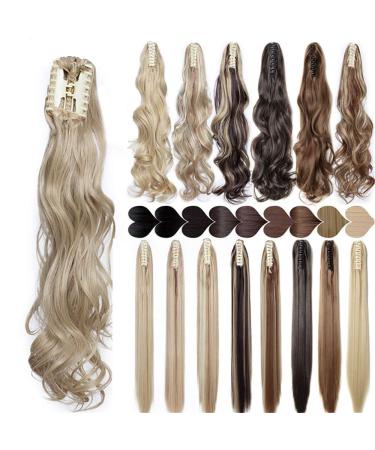 Buy Synthetic Claw Fake Ponytail Wig - 18-26 Inch Dark Black Brown Hair Extensions for Women - Buy Online on GoSupps.com