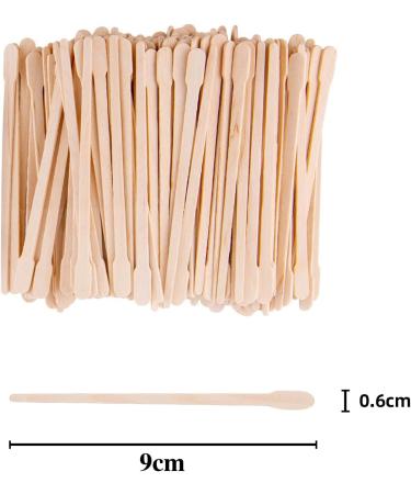 100pcs Mini Wooden Wax Spatulas for Eyebrow Waxing - Small Hair Removal Sticks (88mm) - Buy Online on GoSupps.com