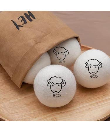 6-Pack Wool Dryer Balls - Reusable Laundry Balls for Natural Fabric Softening and Wrinkle Release - Organic Eco-Friendly Dryer Balls for Pet Hair Removal - Drying Ball Alternative to Dryer Sheets - Buy Online on GoSupps.com