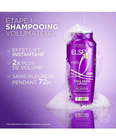 L'Or al Paris - Routine Effet Lift Instantan - Cheveux Fins & Plats - Volume 72H - Enrichi en Peptides de Collag ne - Shampooing Apr s-Shampooing Spray 2 en 1 - Elseve Collagen Lifter Protocole Volume Complet - Buy Online on GoSupps.com