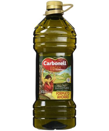 Carbonell CARBONELL - CARBONELL Extra Virgin Olive Oil 3L in a green bottle the one for life in your kitchen that helps you lower your cholesterol