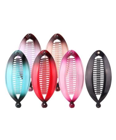 Nitaiun 6 pieces banana clips hair clips bananas fish combs fish clips banana clip hair tinted ridge size 14 cm for women girls (6 pieces) - Buy Online on GoSupps.com