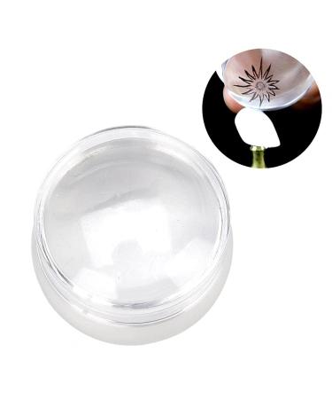 Premium Silver Nail Art Stamper with Lid & Scraper - Perfect for Salons & DIY Enthusiasts | International Shipping Available - Buy Online on GoSupps.com