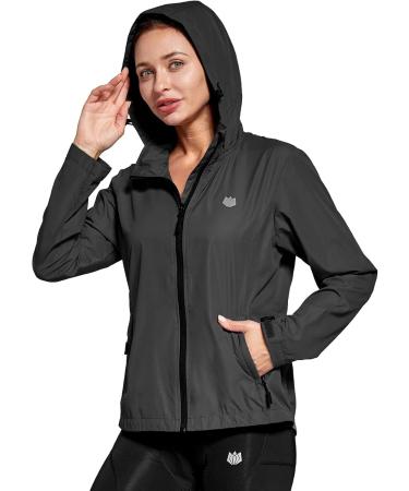Fitst4 Sports Women's Lightweight Waterproof Bicycle Jacket Reflective Windbreaker for Running Hiking & Trekking Black M - Buy Online on GoSupps.com