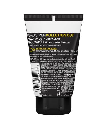 Pond's Men Pollution Out Face Wash 100g - Best Face Cleanser for Oily Skin | International Shipping - Buy Online on GoSupps.com