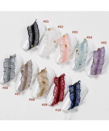 Faux Pearl & Lace Nail Embellishments - 11.81-Inch Fashionable Nail Art Accessories for DIY and Salon Use - Buy Online on GoSupps.com