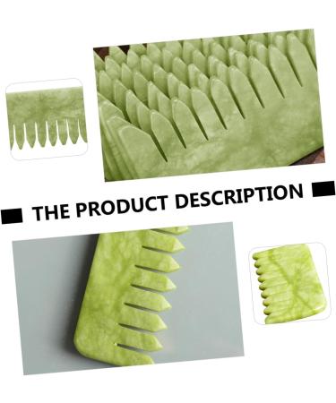 Plafope Jade Massage Comb Set - 2 Pieces Scalp & Body Massager | Jade Hairbrush & Scratch Tool for Ultimate Relaxation - Buy Online on GoSupps.com