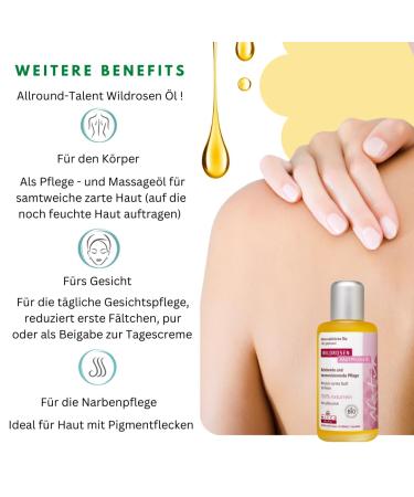 Wilco Wild Rose Oil Organic 15ml - 100% Pure & Natural for Face & Body - Ideal for Natural Skin Care - Buy Online on GoSupps.com