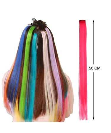 20-Inch Color Highlight Synthetic Hair Extensions & Clips | Fashion Wig 18 Inches #1B - Shop Now! - Buy Online on GoSupps.com