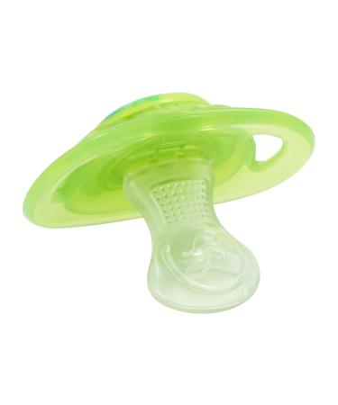 Nuby Prism Orthodontic Pacifier - Silicone Bow Design Oval Shape | Ideal for Babies 6-18 Months | Green - Buy Online on GoSupps.com