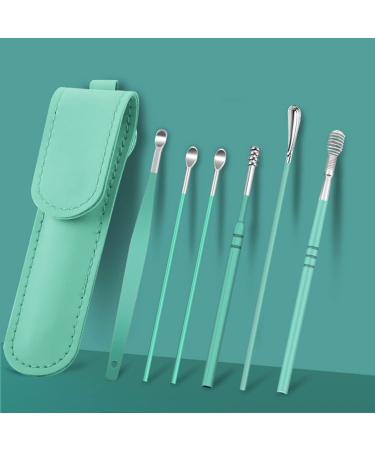 Spring Ear Wax Cleaner Tool Set - Ear Curette Remover with Storage Box C-cyan - Buy Online on GoSupps.com