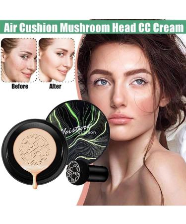 Natural Nude Air Cushion CC Cream Mushroom Head Foundation & Concealer - Moisturizing BB Cream Makeup - Buy Online on GoSupps.com
