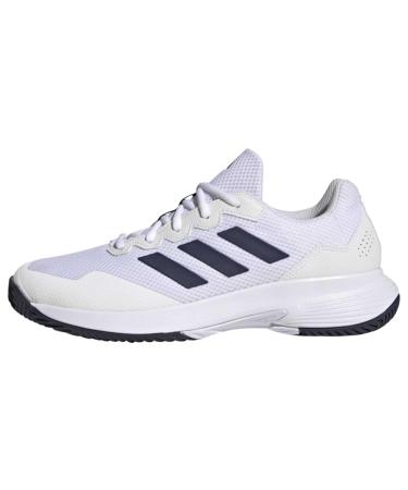 adidas Men's Gamecourt 2 M Shoes-Low (Non Football) 36 2/3 EU Ftwr White Team Navy Blue 2 Ftwr White
